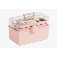 GENERICO - Caja Organizadora De Maquillaje Y Cosméticos Portátil ROSA