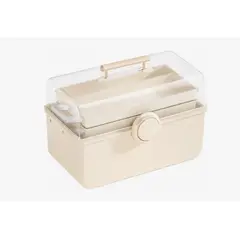 GENERICO - Caja Organizadora De Maquillaje Y Cosméticos Portátil BEIGE