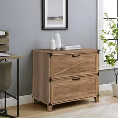 MSA MUEBLES SANTA ANA - Cajonera 2 Cajones, arrimo aparador, Cómoda Rustik OAK Line