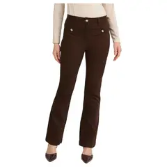 LORENZO DI PONTTI - Jeans Flare Mujer Café