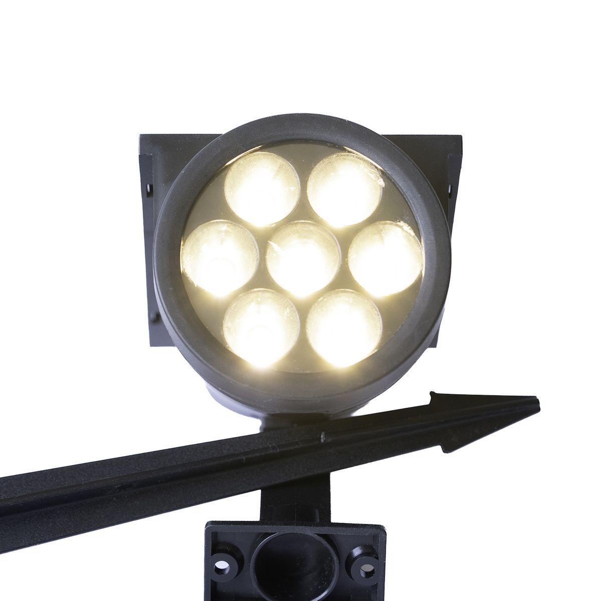GENERICO - Foco Solar 7 Led Exterior Estaca Jardin Luz Calida 31x15.2