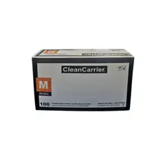 GENERICO - Guantes De Nitrilo Negro Clean Carrier 100un Talla M