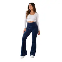 AAYO MODA - Pantalon Pata Elefante Mujer Cotele Chiporro Abrigado