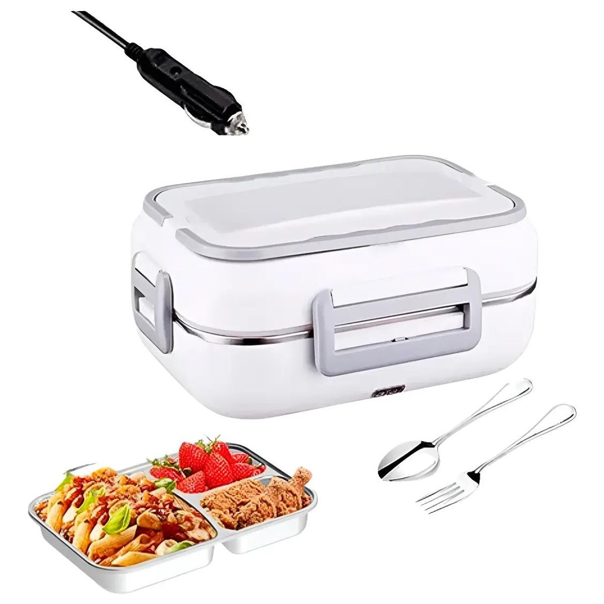 GENERICO - Lonchera eléctrica portátil térmica para alimentos 1.5 litros
