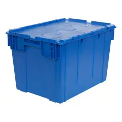 GENERICO - Caja organizadora apilable de 52 litros color azul para logística