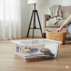 GENERICO - Caja organizadora para almacenamiento con capacidad de 19 litros