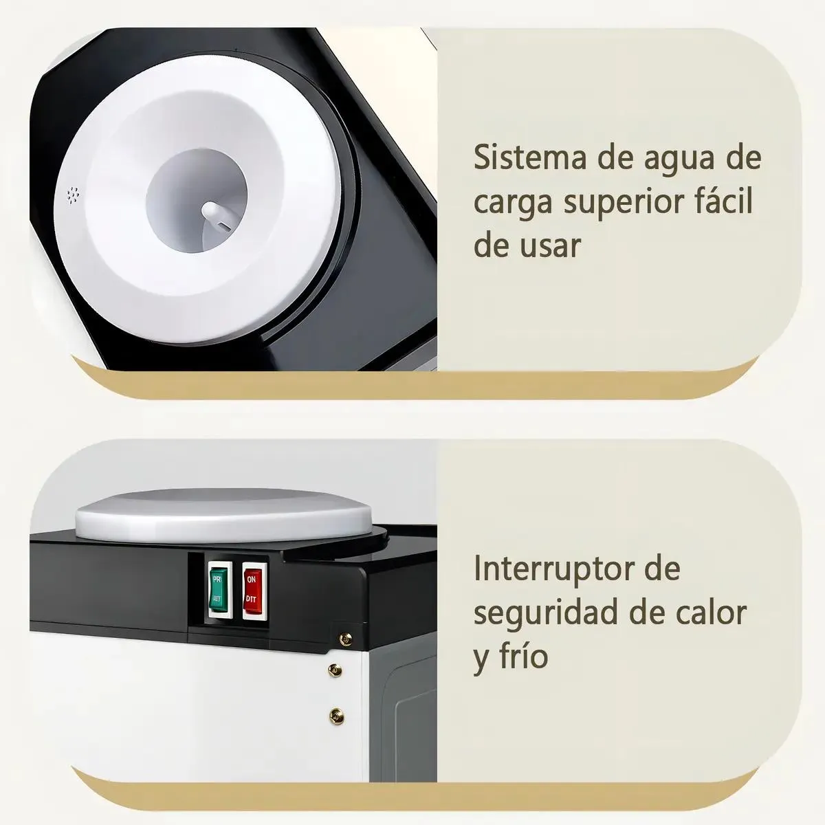 GENERICO - Dispensador de agua con pedestal y botones para agua fría