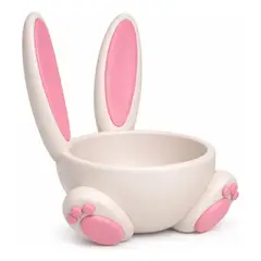 GENERICO - Canasto decorativo con diseño de conejo para huevos de Pascua