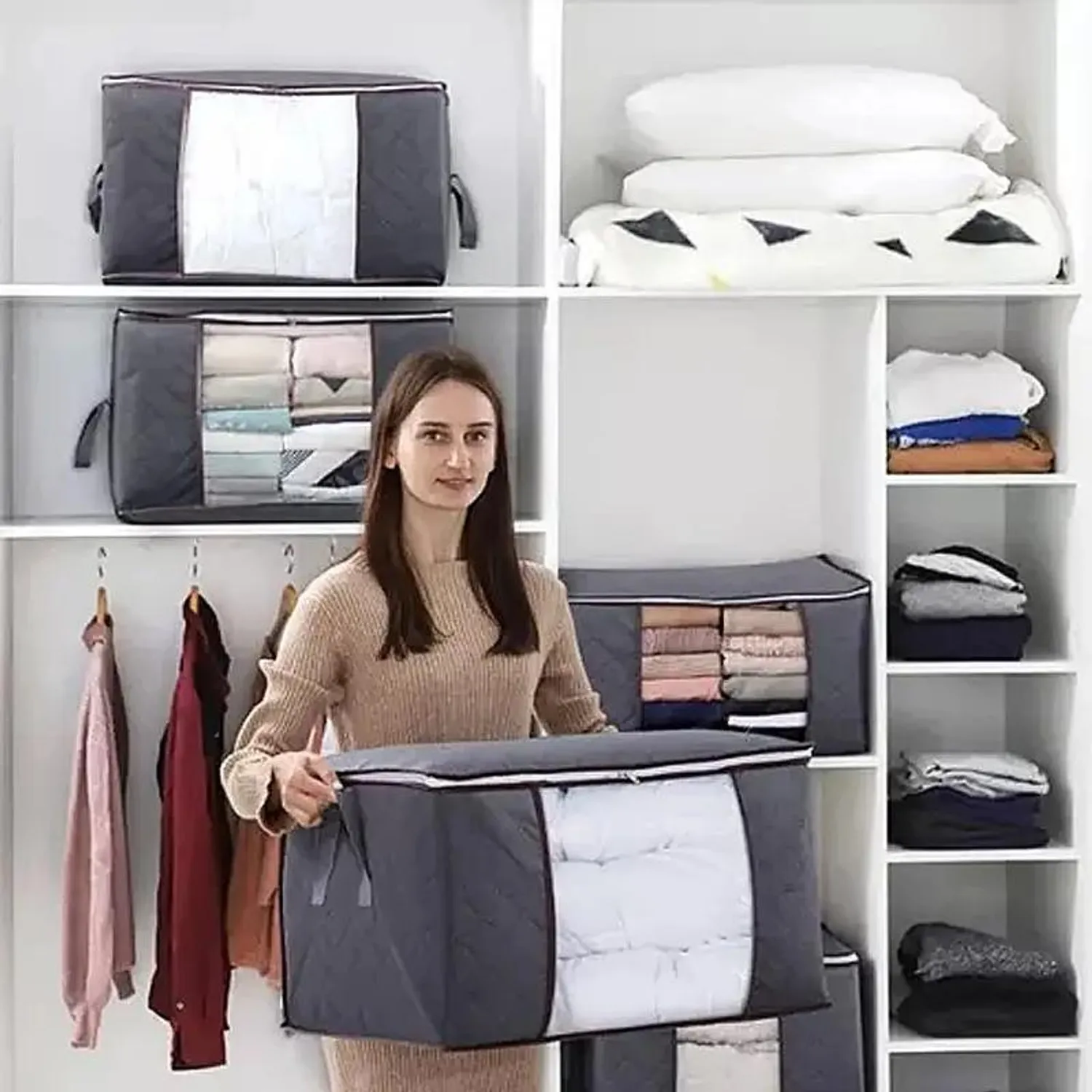 Bolsas Organizador de Ropa 3 Unidades Bolsas Almacenamiento