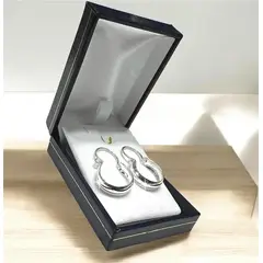 GENERICO - Aros pequeños con diseño de bote en plata fina