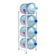 GENERICO - Soporte organizador metálico para 4 bidones de agua con estructura resistente