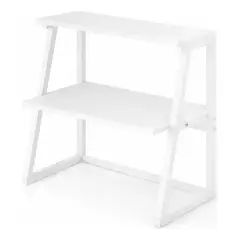 GENERICO - Soporte para impresoras de dos niveles en MDF color blanco