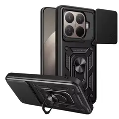 GENERICO - Carcasa Armor Anillo Compatible Con Xiaomi 17T-Negro