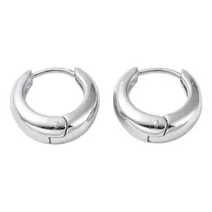 GENERICO - Aros argolla de acero quirúrgico de 15 mm para dama