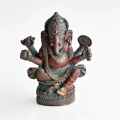 GENERICO - Figura decorativa de Ganesha estilo tantra en color turquesa