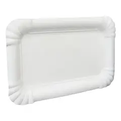 GENERICO - Bandeja rectangular mediana de cartón para torta y cóctel 20x13 cm