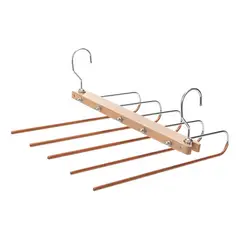 GENERICO - Colgador antideslizante para 5 pantalones y ropa variada