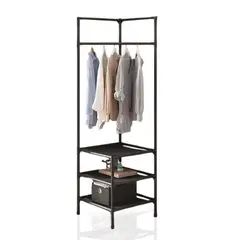 GENERICO - Rack perchero esquinero para colgar y organizar ropa armable
