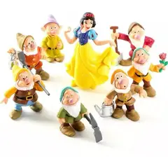 GENERICO - Set de 8 Figuras Decorativas de Jardín con Blancanieves y Enanos