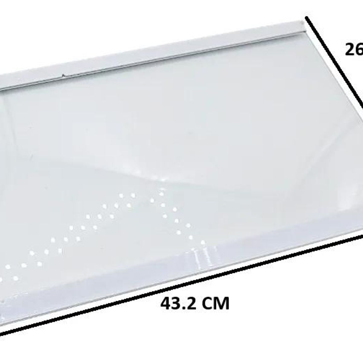 GENERICO - Bandeja de vidrio para cubrir verduras en refrigerador