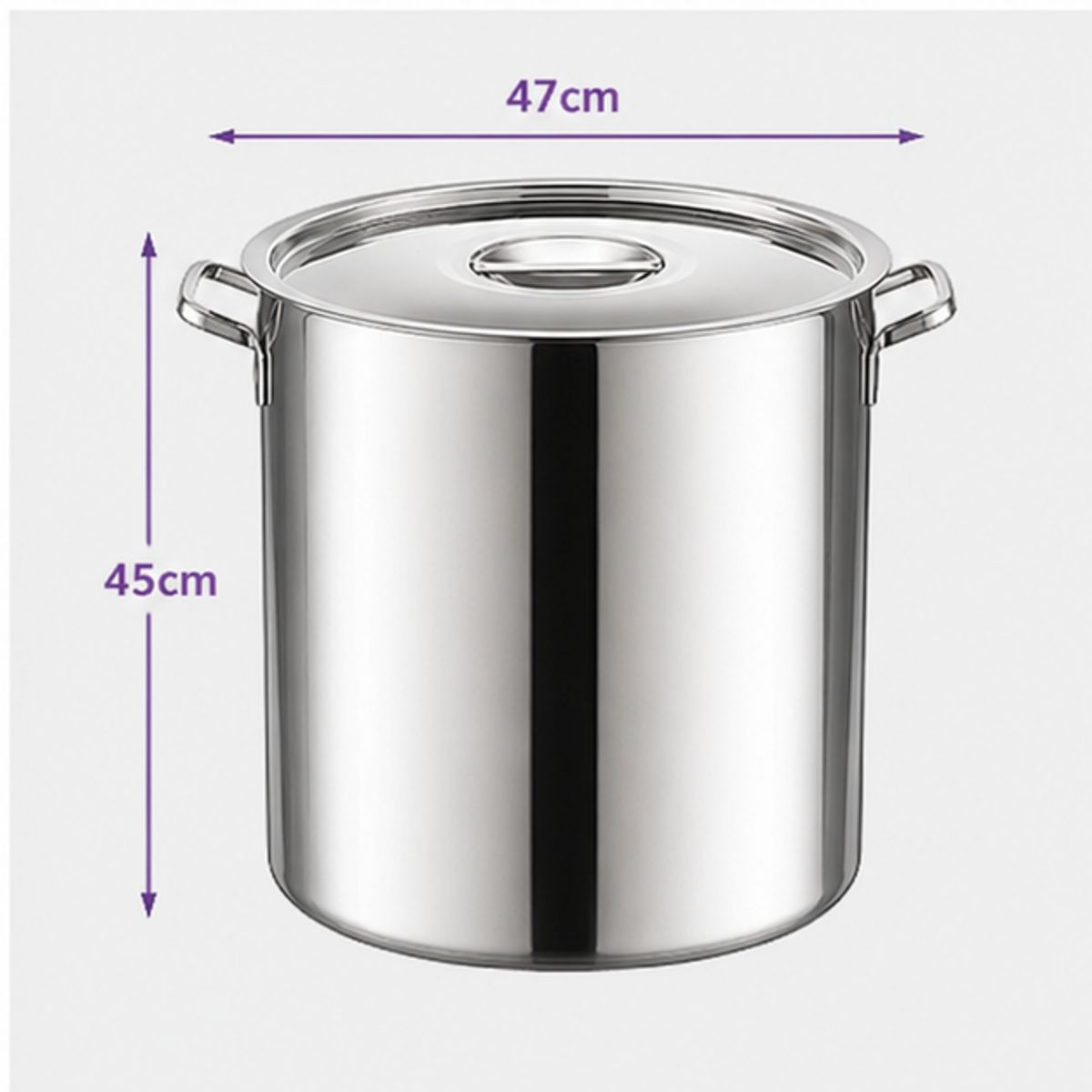 GENERICO - Olla Fondo Grande Con Tapa Acero Cocina Hogar 30 Litros
