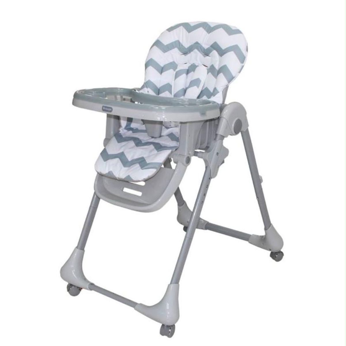 BEBEGLO - Silla de Comer 7 Alturas Plegable Gris