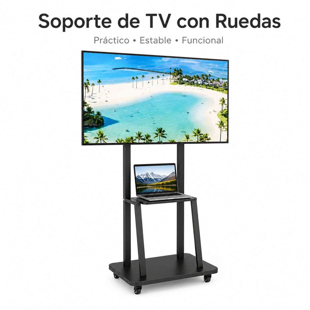 DOPA - Soporte Tv Movil Con Ruedas 32 A 70 Base Pedestal Stand 1700