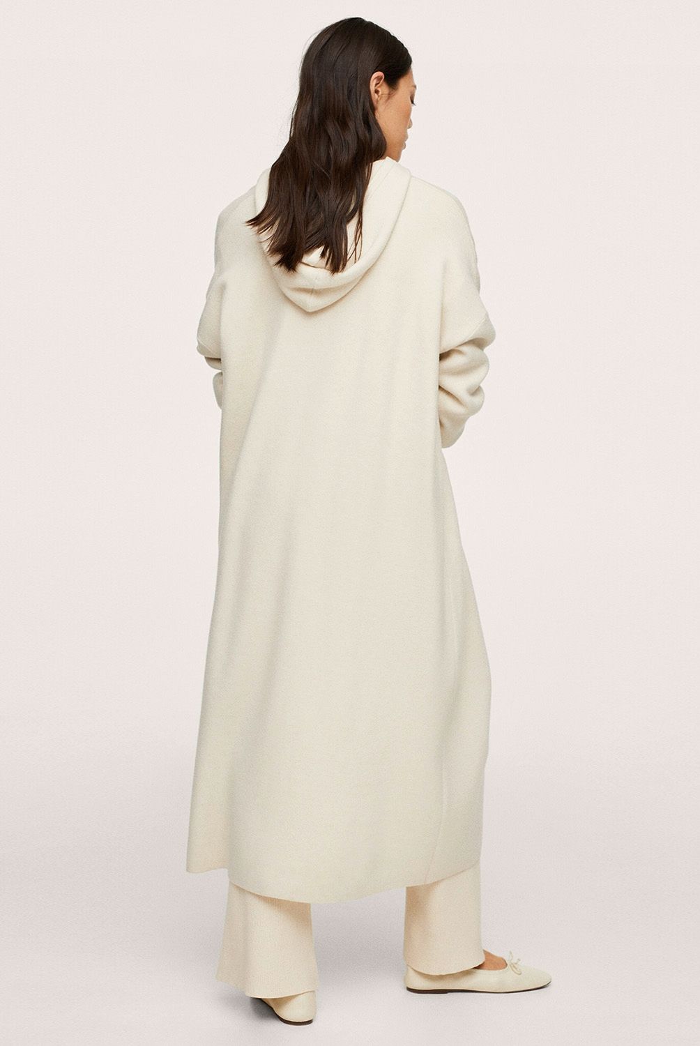 MANGO - Chaleco Largo Punto Walsh Mujer