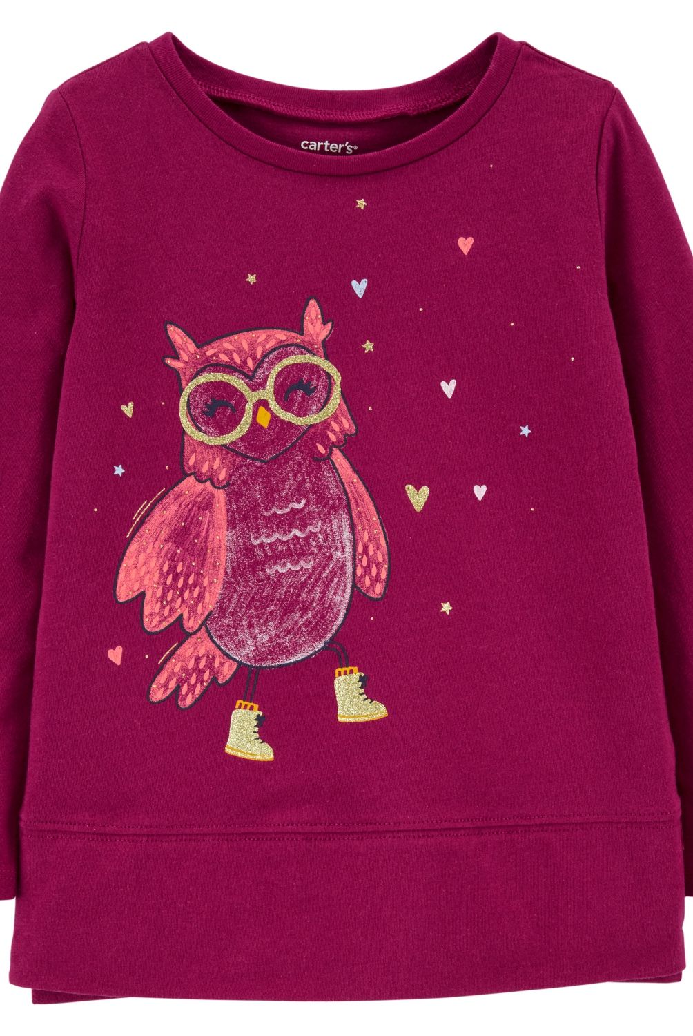 CARTER'S - Polera Algodón Estampada Buho  Niña