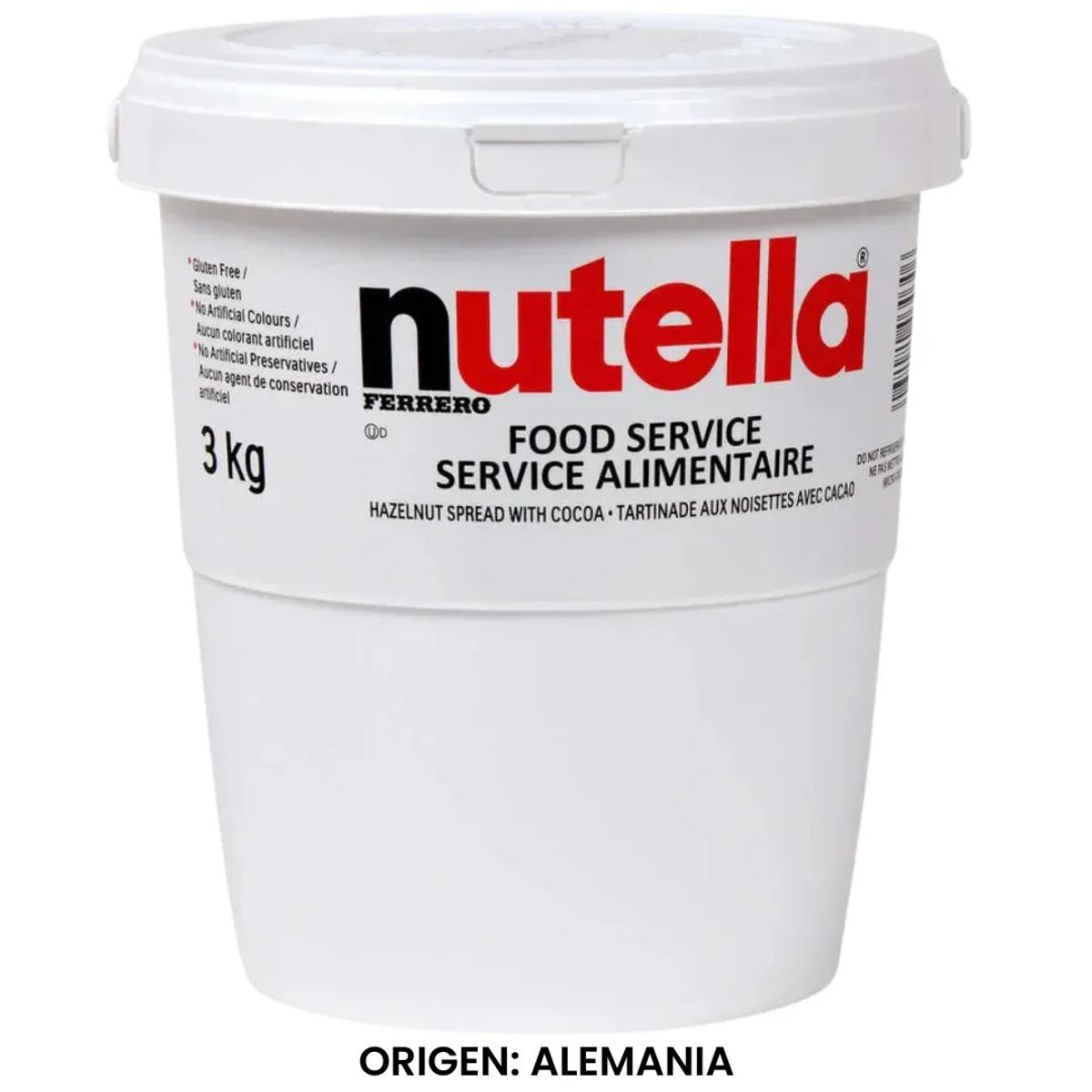 NUTELLA - Crema Avellanas con Cocoa Alemana Nutella 3 kg