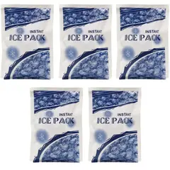 GENERICO - Pack 5 Compresa De Frío Instantáneo Desechable Primeros Auxilios