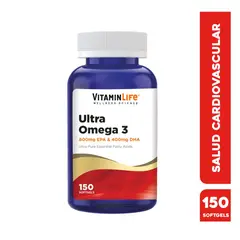 VITAMIN LIFE - Omega 3 Ultra VitaminLife 150 Softgels