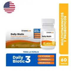 VITAMIN LIFE - Multivitamínico y Probiótico Daily Biotic VitaminLife 60 Tabletas