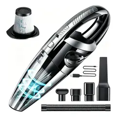 TSKY CHILE SHOPPING - Aspiradora de Mano sin Cable Potente, Aspiradora De Mano Portátil Para Auto Y Hogar 120w - Nuevo