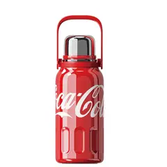 COCA COLA - Termo Botella Cocacola 800ml Con Tapa Taza y correa Desmontable
