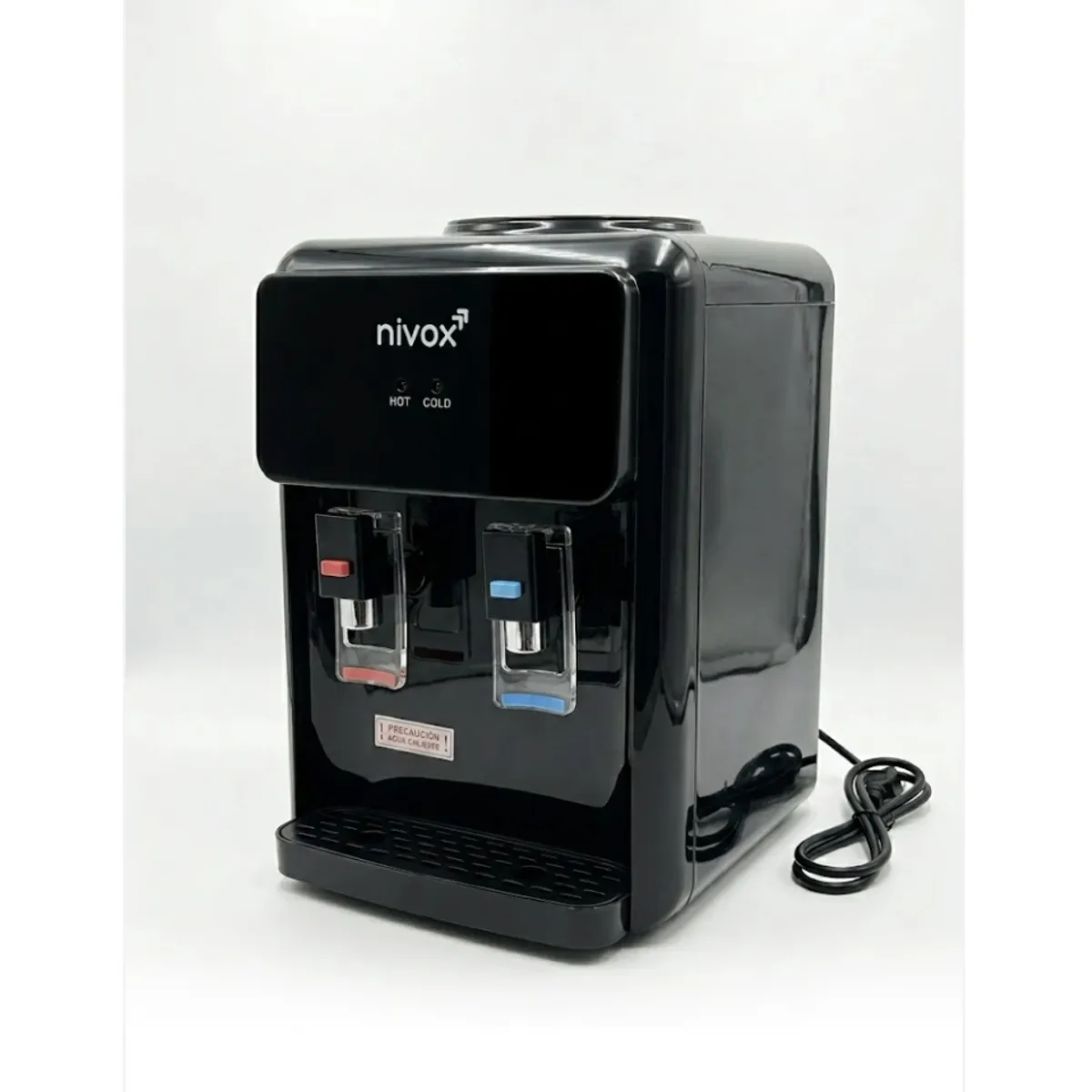 DALI - Dispensador de Agua  negro de sobremesa fria y caliente con ventilador