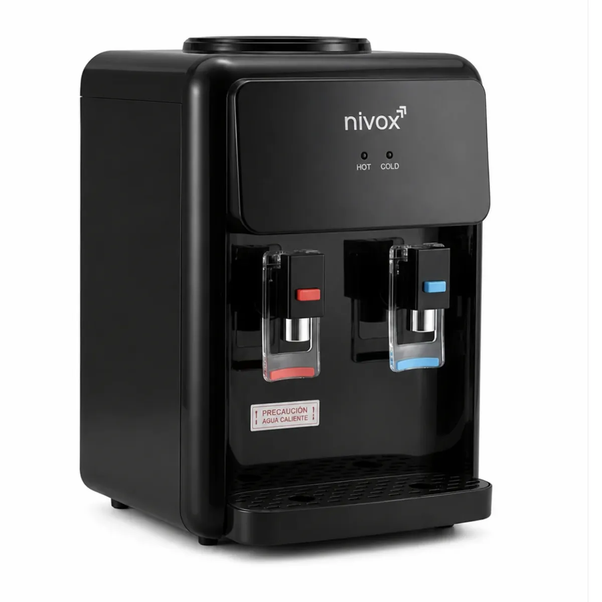 DALI - Dispensador de Agua  negro de sobremesa fria y caliente con ventilador