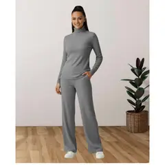 LIKE SHOP - Conjunto 2 Piezas Mujer Tejido Lanilla Sweater + Pantalón 5096