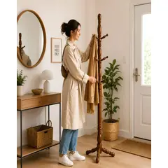 MYLHOGAR - Perchero para Abrigos Madera De Roble Tailandes 180 cm