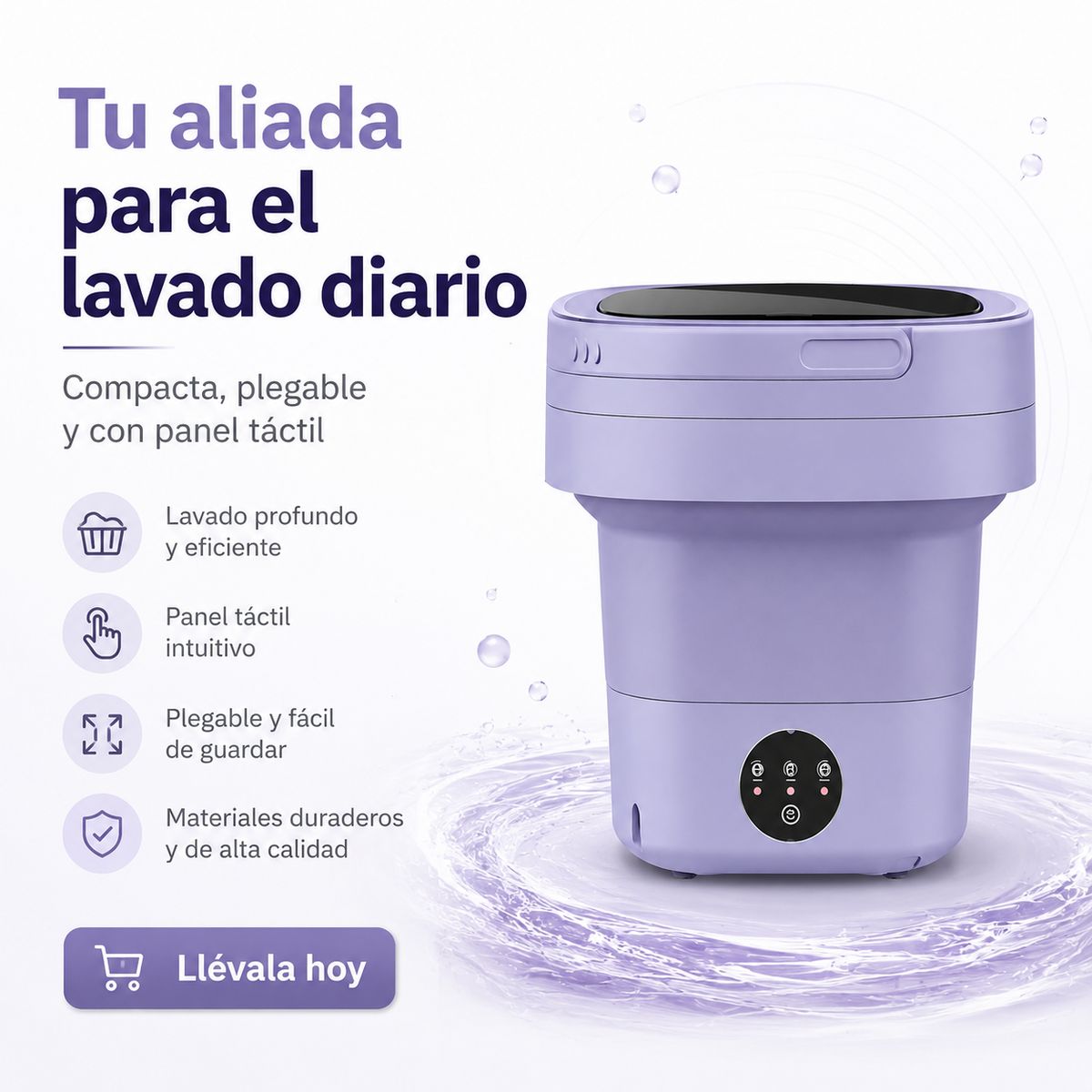 DOPA - Mini Lavadora Automática Portátil Plegable Para Ropa Pequeña
