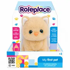 ROLEPLACE - Peluche Gato Interactivo Amarillo Sonido Movimiento - PS