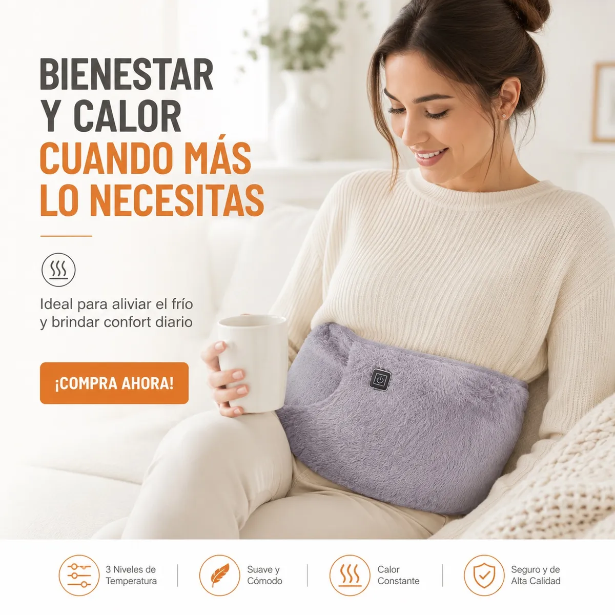 DOPA - Cinturón Calefactor Eléctrico Con Bolsillos Para Las Manos