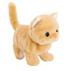 ROLEPLACE - Peluche Gato con Sonido y Movimiento Amarillo - SC
