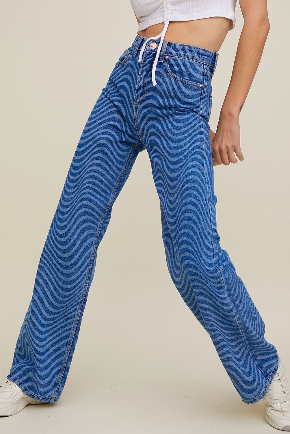 AMERICANINO - Jeans Flare Tiro Alto Mujer