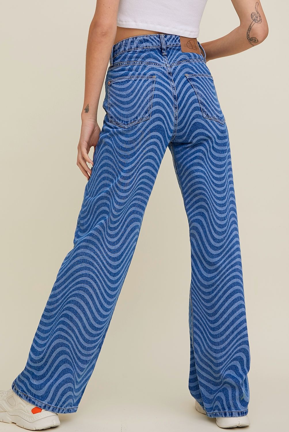 AMERICANINO - Jeans Flare Tiro Alto Mujer