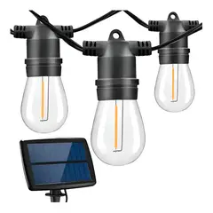 OFERTABKN - Guirnalda Led 10 Mtrs Panel Solar 10 Ampolletas Impermeable