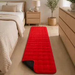 ARMONIA - Alfombra Pasillera Peluda Bajada De Cama - Rojo 602 Versátil