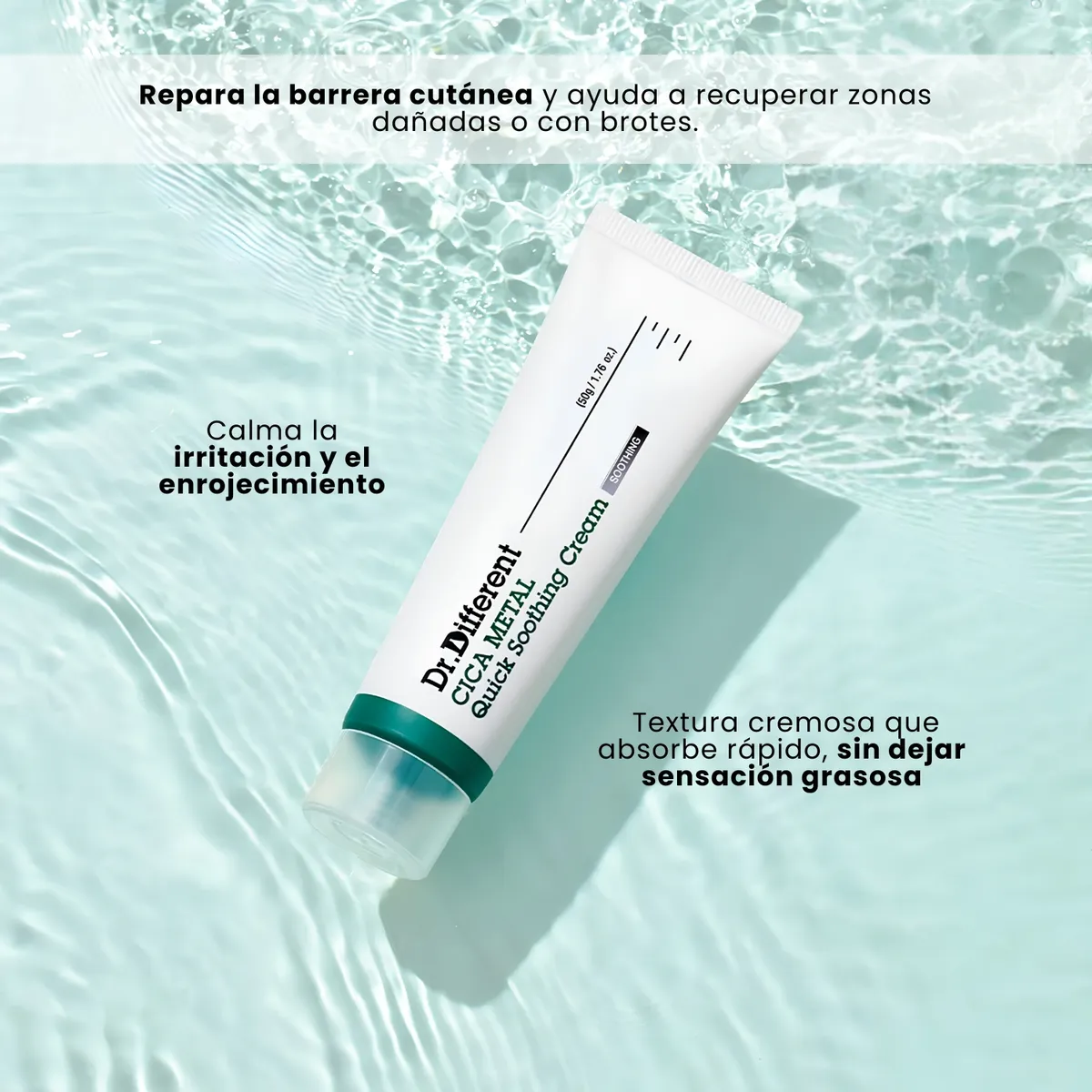 DR DIFFERENT - Crema Calmante Coreana Piel Sensible CICA Metal - 50g