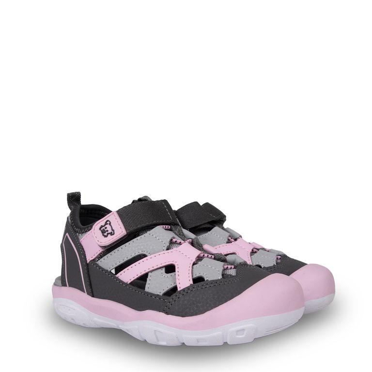Sandalia Outdoor Niña Cerrada con Velcro Gris