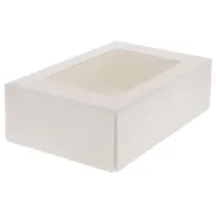PUNTO AZUL - Pack 10 Cajas Para 6 Cupcakes Con Ventana Visor 26x18x7